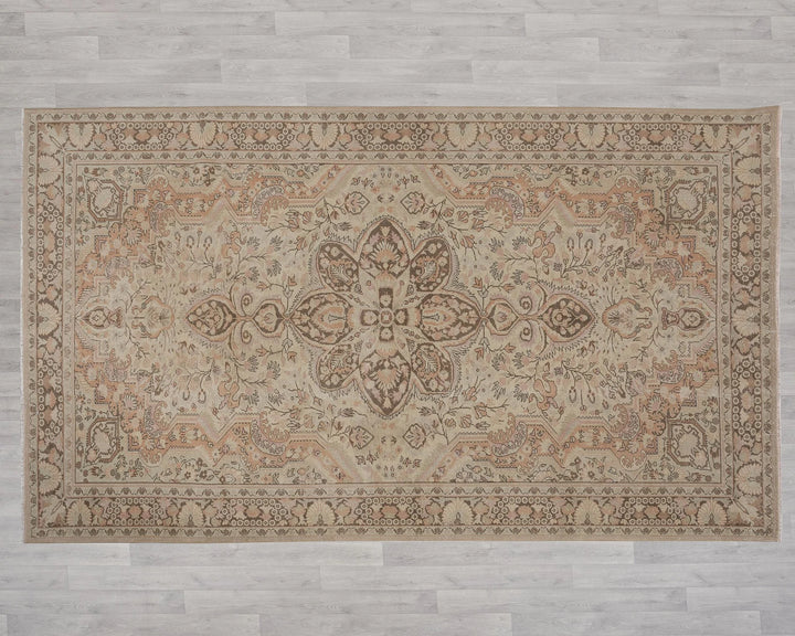 Multicolor Turkish Oushak Rug 6'5" x 9'5" Hand-Knotted | No. VR59877