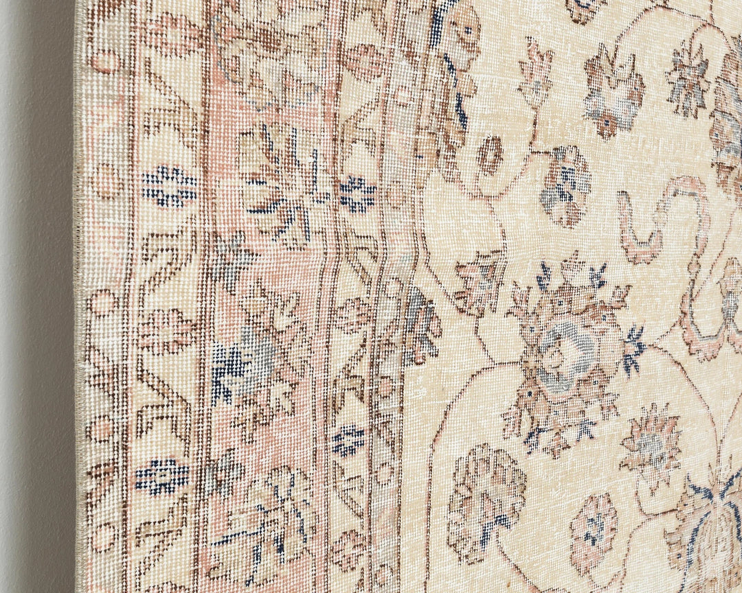 Multicolor Turkish Oushak Rug 6'11" x 10'4" Hand-Knotted | No. VR59882