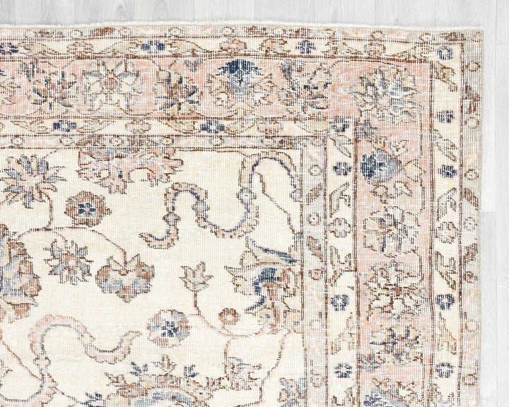 Multicolor Turkish Oushak Rug 6'11" x 10'4" Hand-Knotted | No. VR59882
