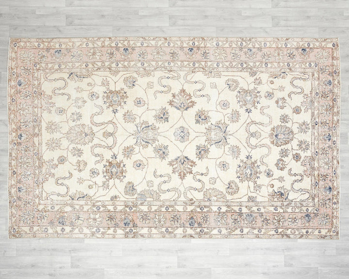 Multicolor Turkish Oushak Rug 6'11" x 10'4" Hand-Knotted | No. VR59882