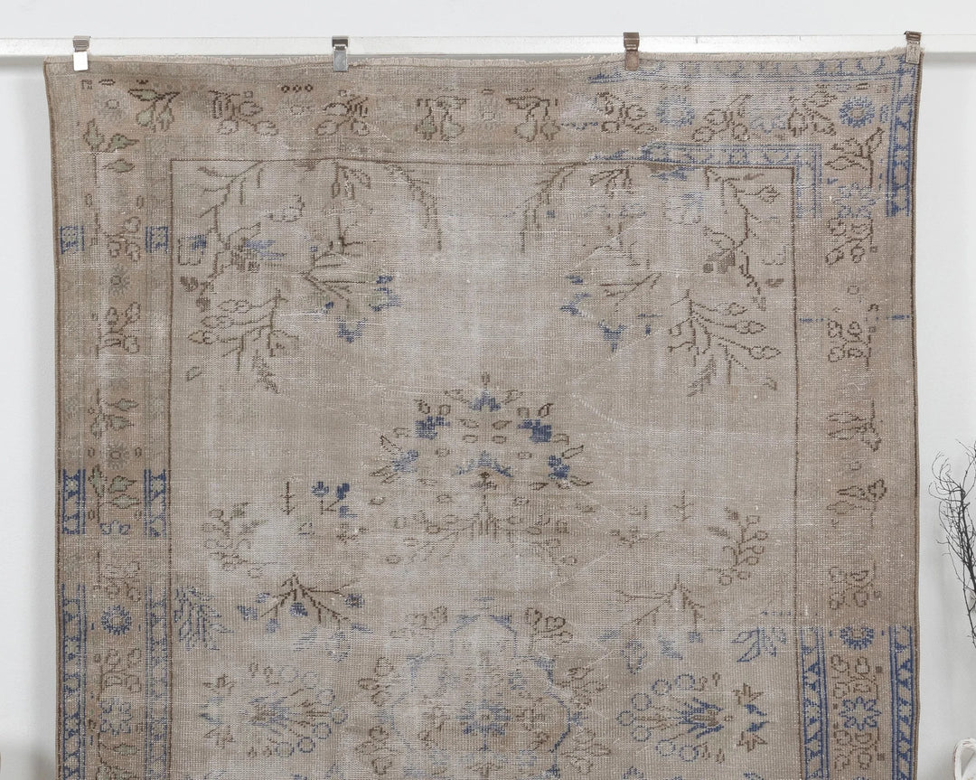 Multicolor Turkish Oushak Rug 6' 11" x 9' 10" Hand-Knotted | No. VR59939