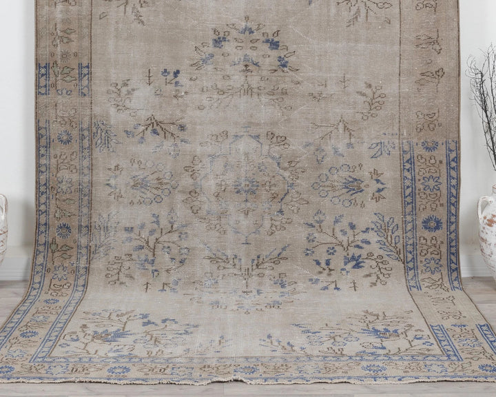 Multicolor Turkish Oushak Rug 6' 11" x 9' 10" Hand-Knotted | No. VR59939