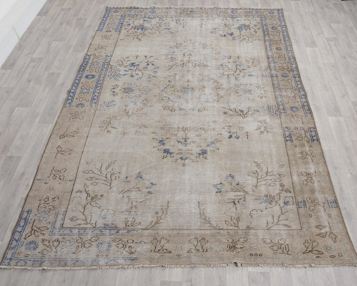 Multicolor Turkish Oushak Rug 6' 11" x 9' 10" Hand-Knotted | No. VR59939