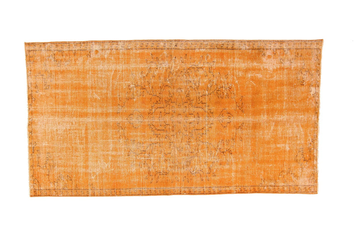 Orange Vintage Turkish Rug 3' 9" x 7' 3" | No. VR59953