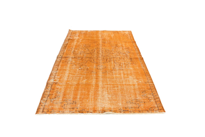 Orange Vintage Turkish Rug 3' 9" x 7' 3" | No. VR59953