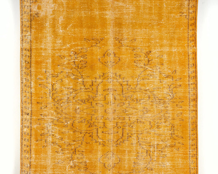 Orange Vintage Turkish Rug 3' 9" x 7' 3" | No. VR59953