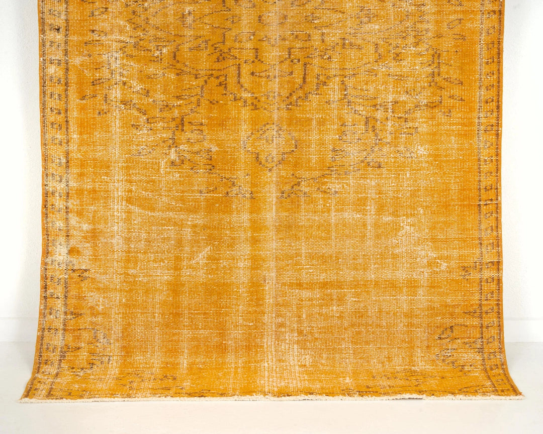 Orange Vintage Turkish Rug 3' 9" x 7' 3" | No. VR59953