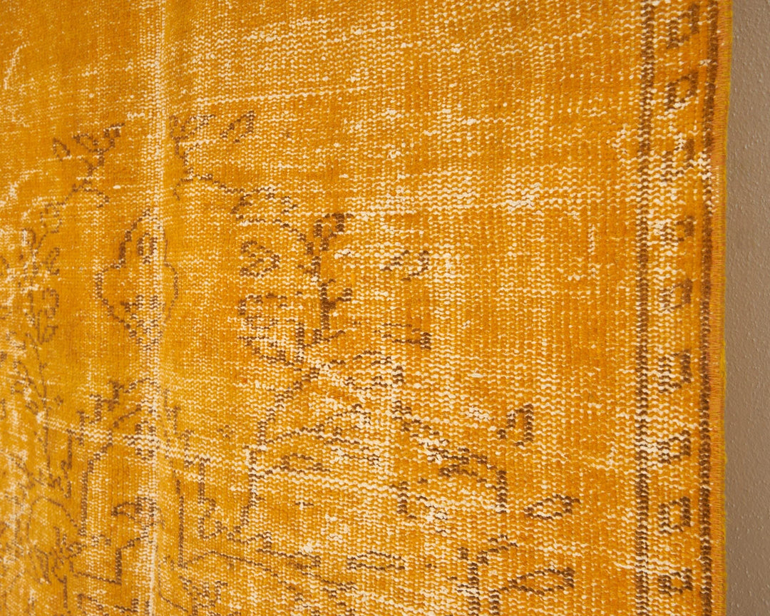 Orange Vintage Turkish Rug 3' 9" x 7' 3" | No. VR59953