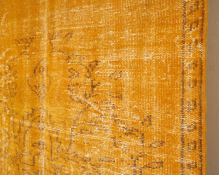 Orange Vintage Turkish Rug 3' 9" x 7' 3" | No. VR59953