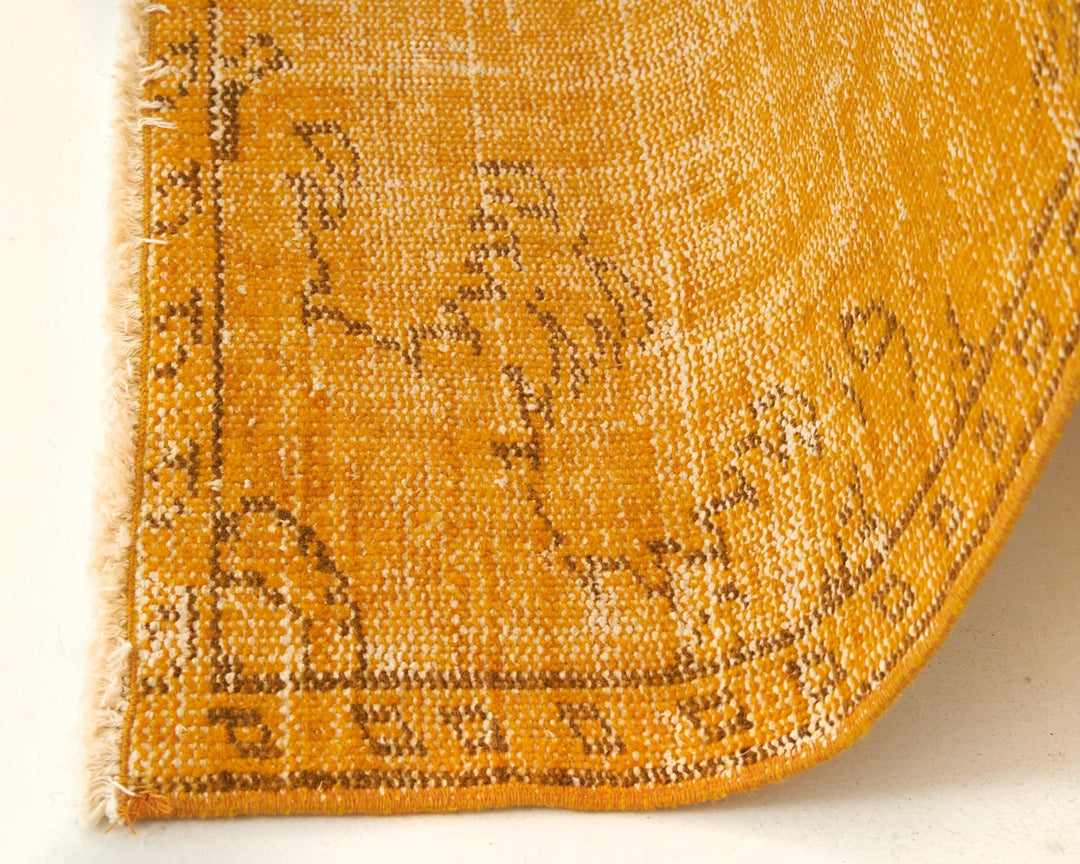 Orange Vintage Turkish Rug 3' 9" x 7' 3" | No. VR59953