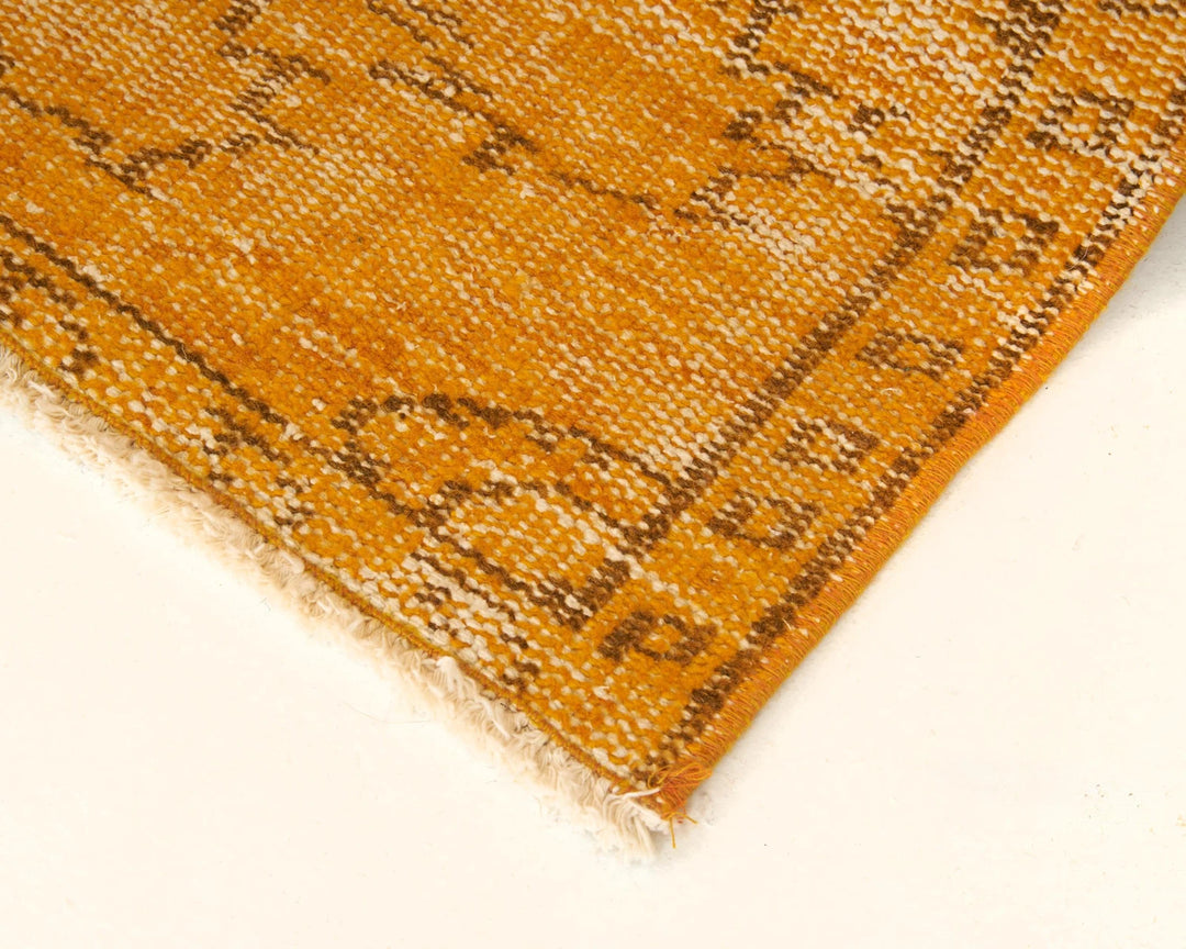 Orange Vintage Turkish Rug 3' 9" x 7' 3" | No. VR59953