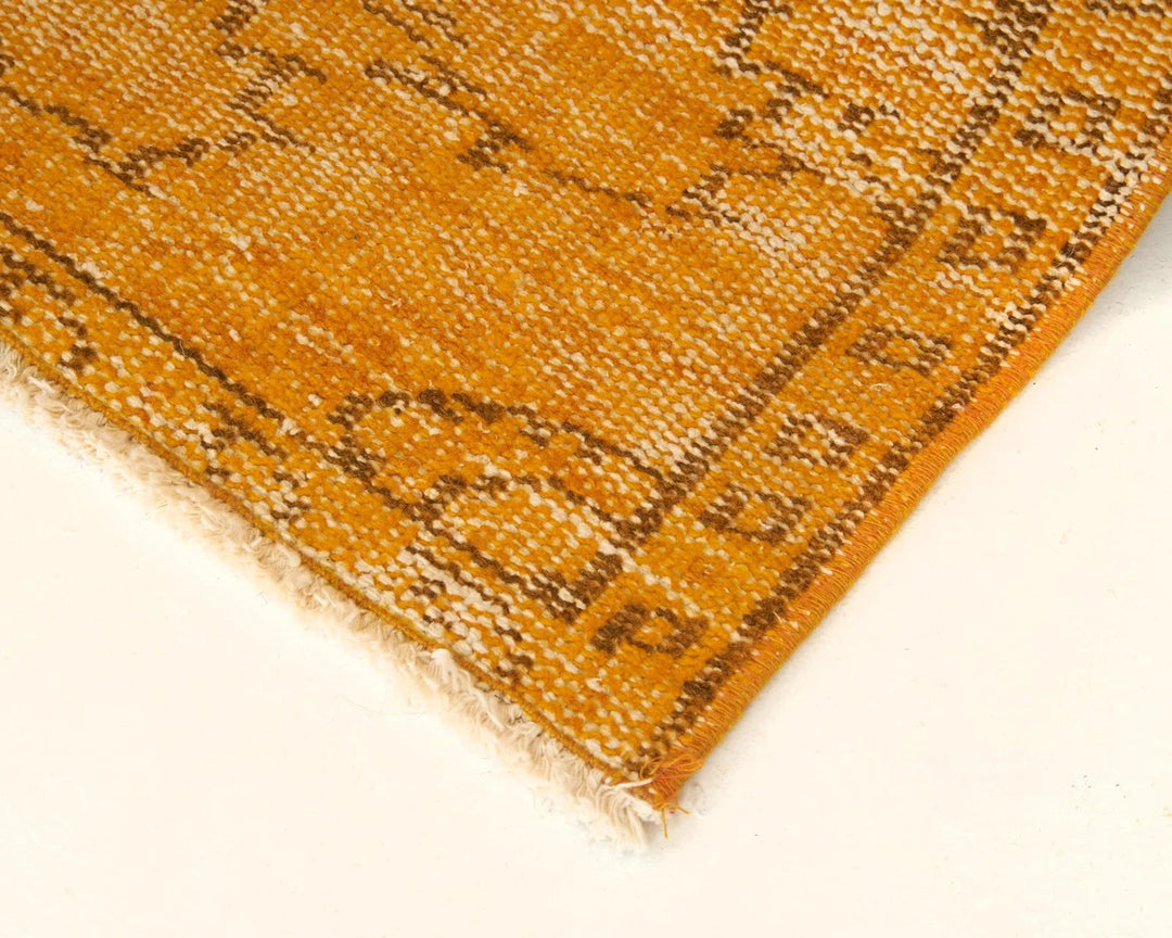 Orange Turkish Overdye Rug 3' 9" x 7' 3" Hand-Knotted | No. VR59953