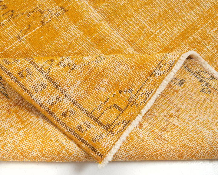 Orange Vintage Turkish Rug 3' 9" x 7' 3" | No. VR59953