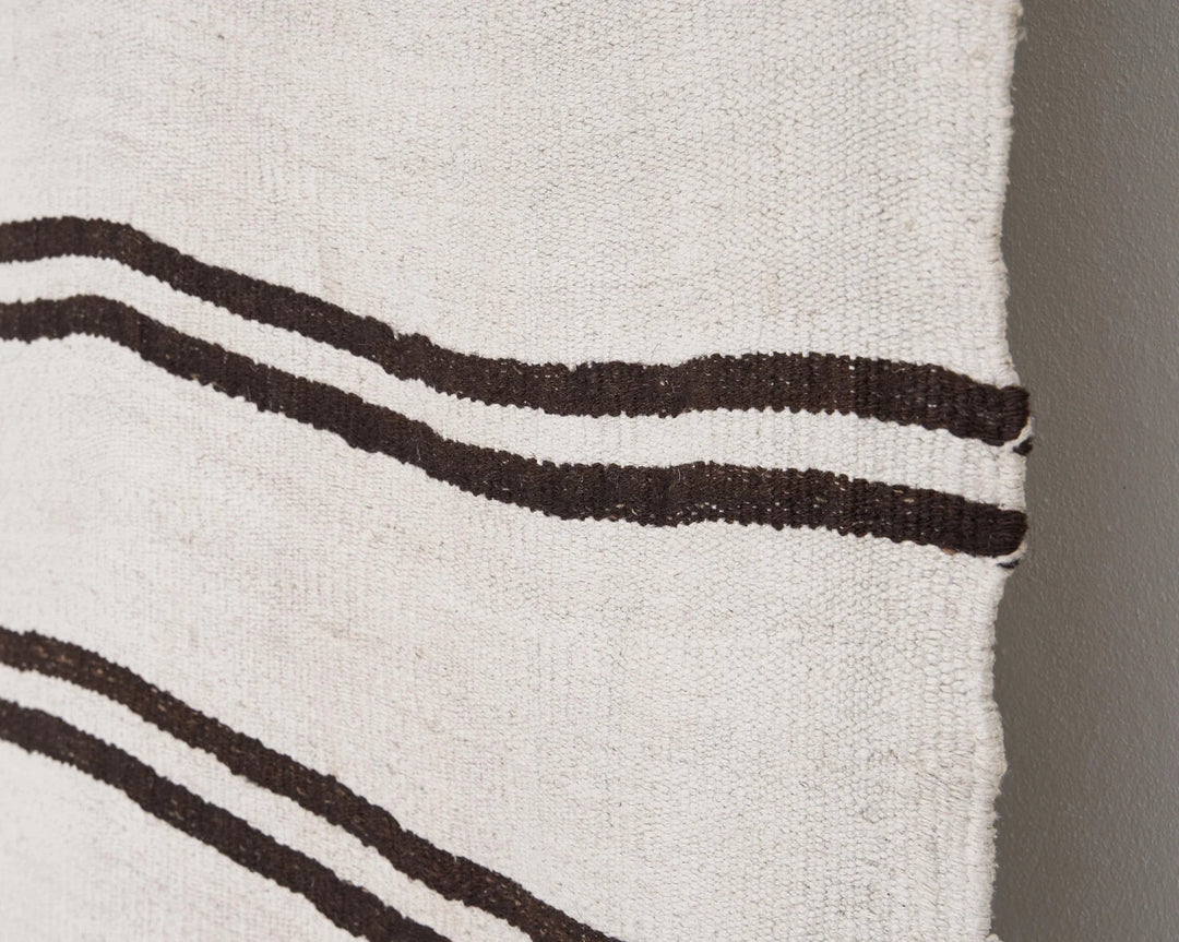 Black Turkish Kilim Rug 12' 4" x 6' 7" Flat-Weave | No. VR59976