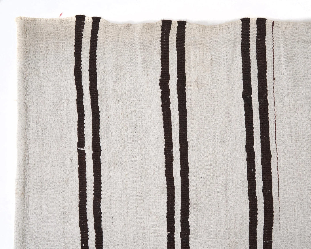 Black Turkish Kilim Rug 12' 4" x 6' 7" Flat-Weave | No. VR59976