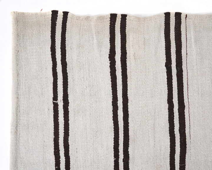 Black Turkish Kilim Rug 12' 4" x 6' 7" Flat-Weave | No. VR59976