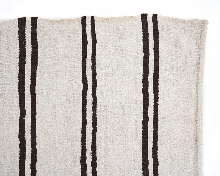 Black Turkish Kilim Rug 12' 4" x 6' 7" Flat-Weave | No. VR59976