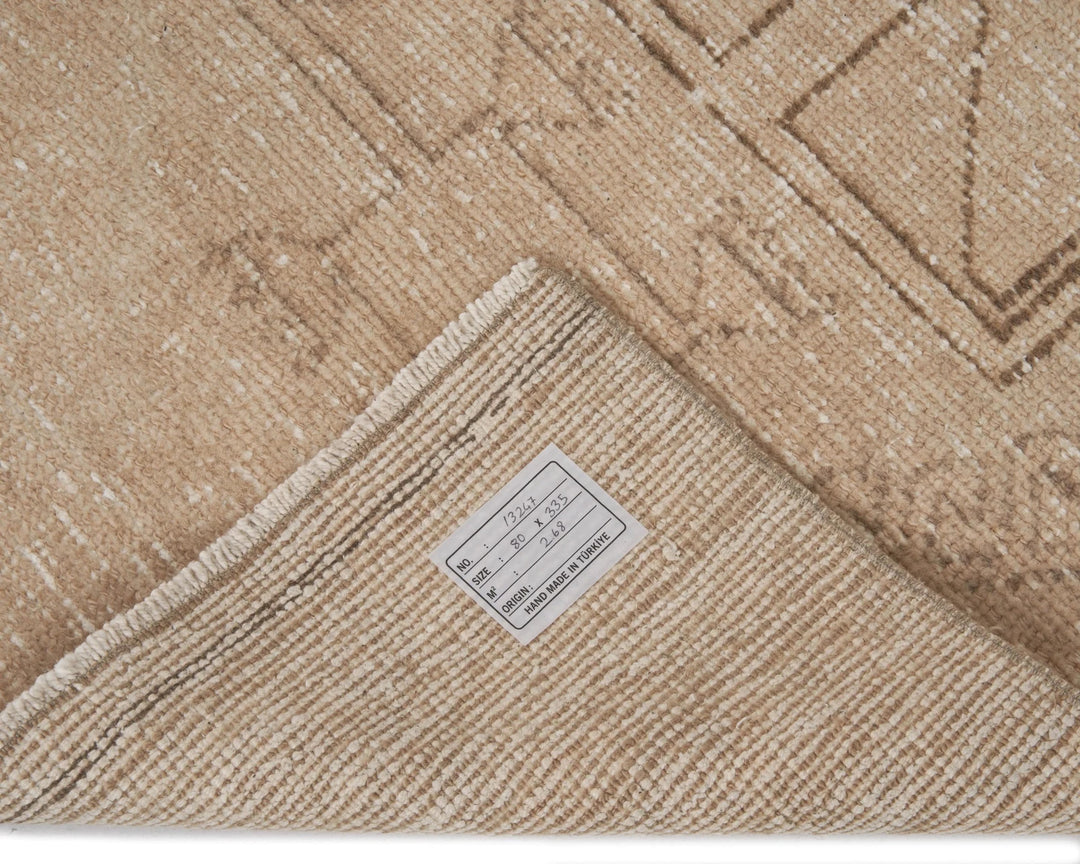Multicolor Turkish Oushak Rug 2'7" x 11' Hand-Knotted | No. VR60023