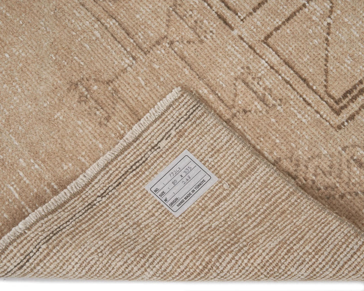 Multicolor Turkish Oushak Rug 2'7" x 11' Hand-Knotted | No. VR60023