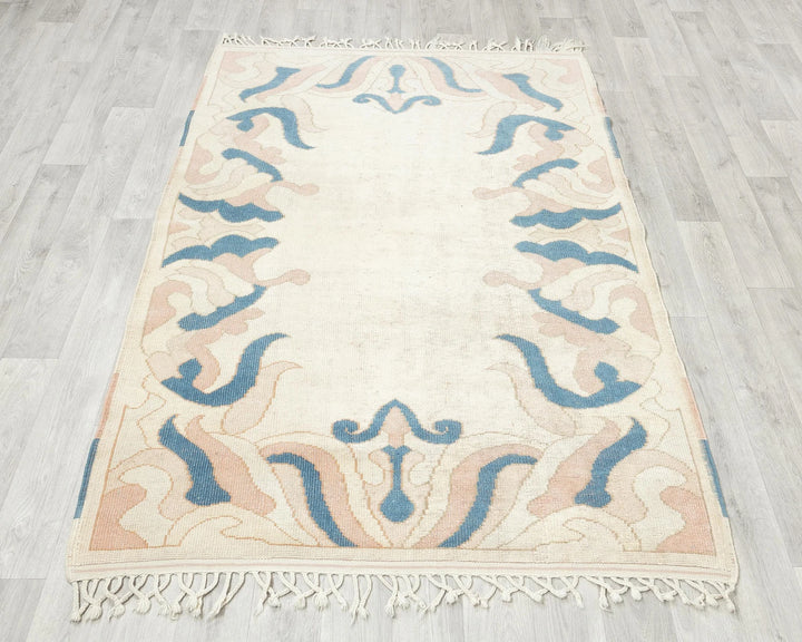 Multicolor Turkish Oushak Rug 4' 4" x 6' 2" Hand-Knotted | No. VR60204