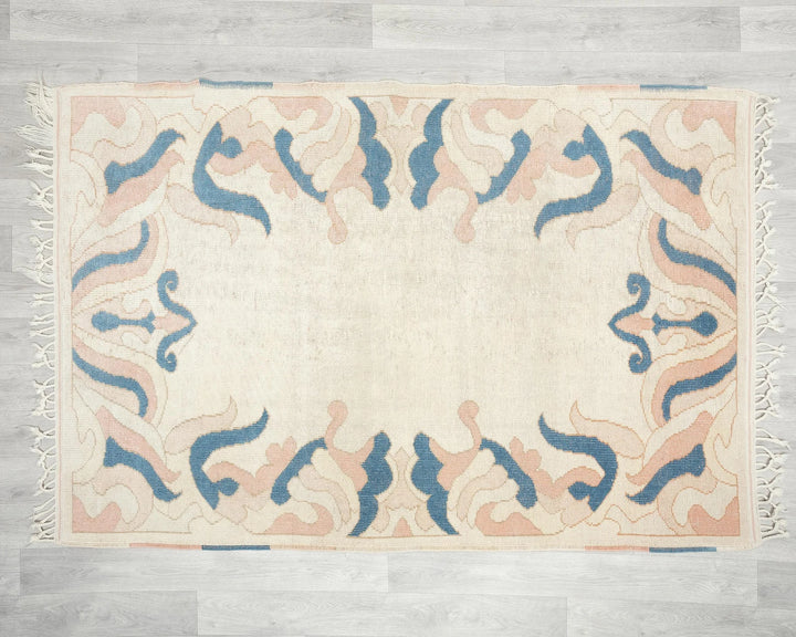 Multicolor Turkish Oushak Rug 4' 4" x 6' 2" Hand-Knotted | No. VR60204