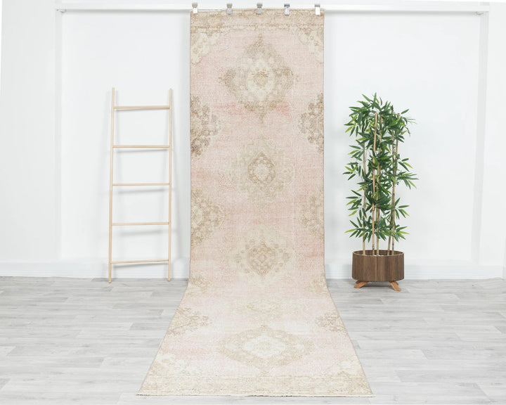 Multicolor Turkish Oushak Rug 3' 1" x 12' 5" Hand-Knotted | No. VR60310