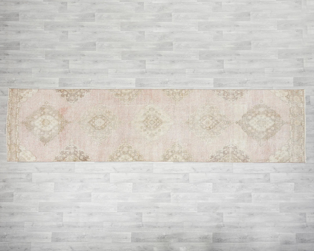 Multicolor Turkish Oushak Rug 3' 1" x 12' 5" Hand-Knotted | No. VR60310