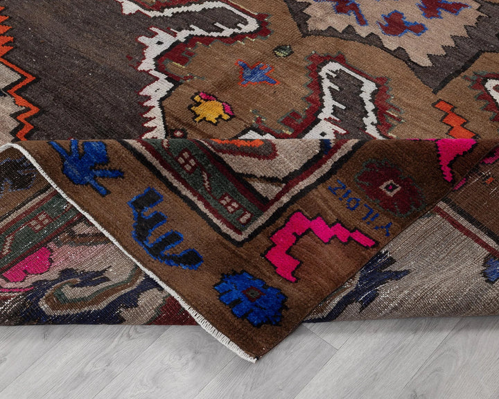 Brown Turkish Oushak Rug 6'1" x 9'2" Hand-Knotted | No. VR60337