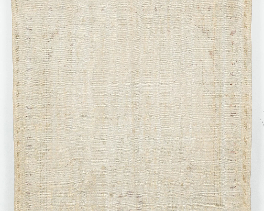 Beige Turkish Oushak Rug 6' x 9' 10" Hand-Knotted | No. VR60387