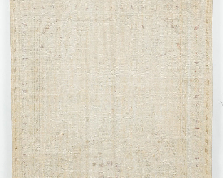 Beige Turkish Oushak Rug 6' x 9' 10" Hand-Knotted | No. VR60387