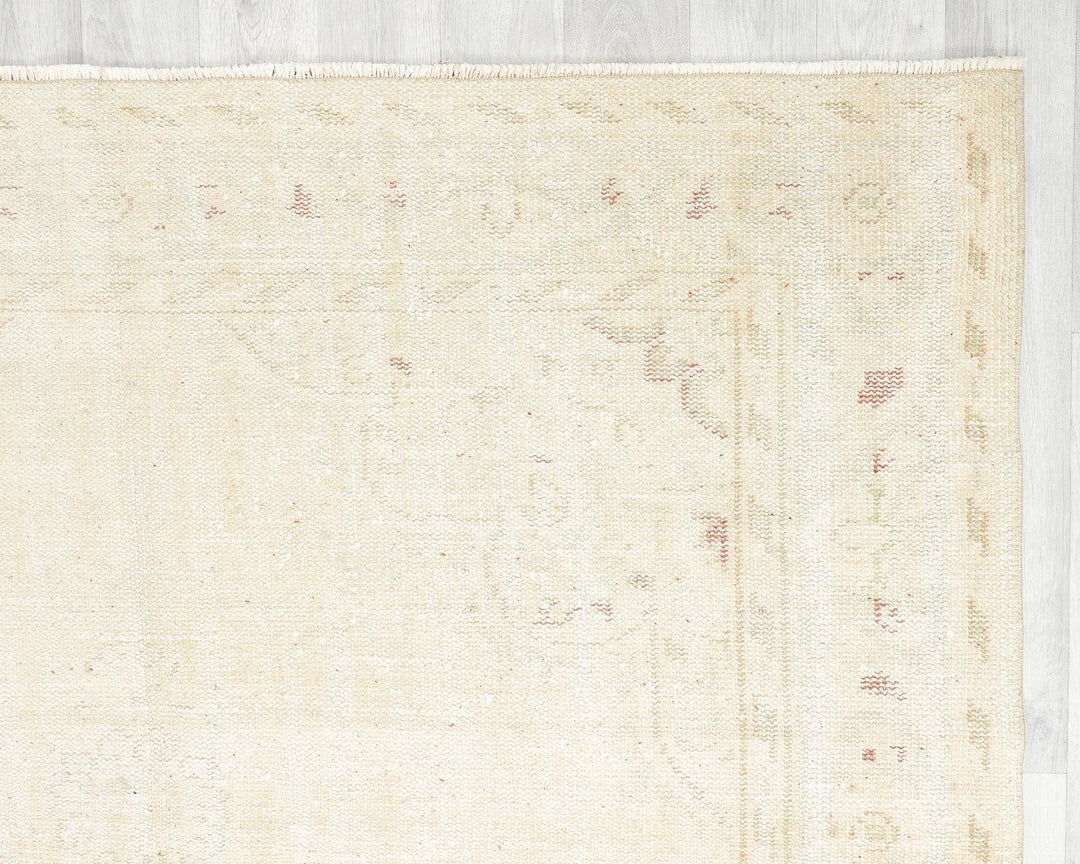 Beige Turkish Oushak Rug 6' x 9' 10" Hand-Knotted | No. VR60387