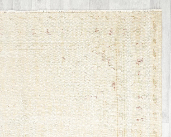 Beige Turkish Oushak Rug 6' x 9' 10" Hand-Knotted | No. VR60387