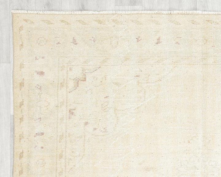 Beige Turkish Oushak Rug 6' x 9' 10" Hand-Knotted | No. VR60387
