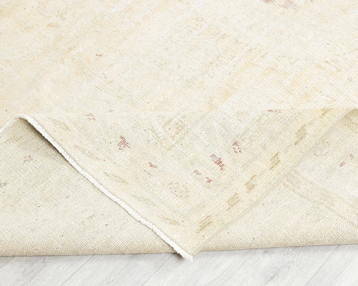Beige Turkish Oushak Rug 6' x 9' 10" Hand-Knotted | No. VR60387
