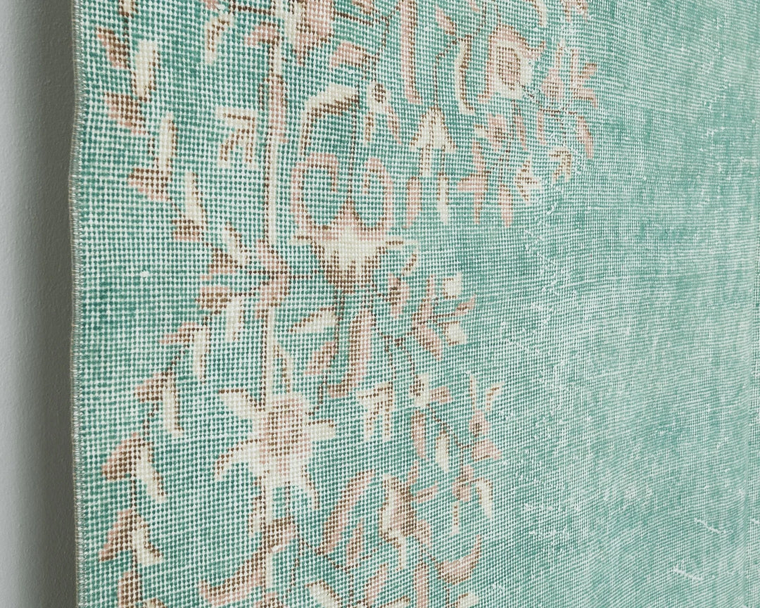 Blue Turkish Oushak Rug 6' 10" x 10' 4" Hand-Knotted | No. VR60416