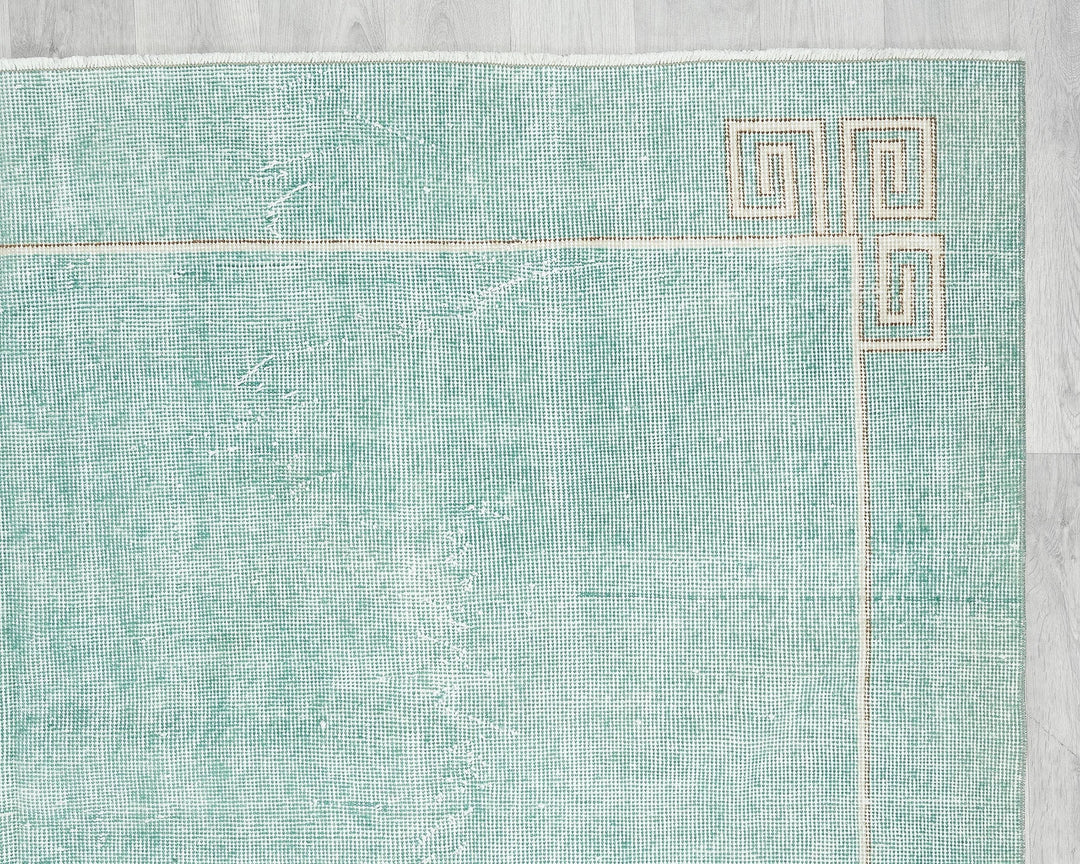 Blue Turkish Oushak Rug 6' 10" x 10' 4" Hand-Knotted | No. VR60416