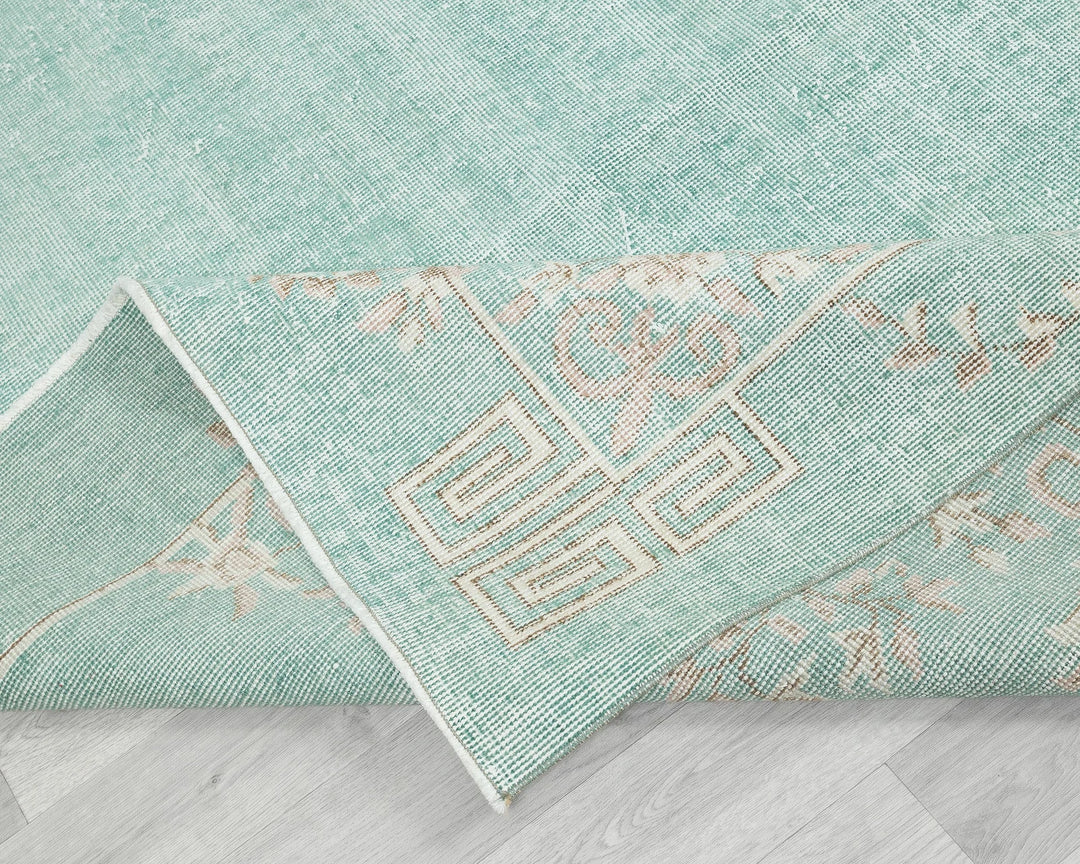 Blue Turkish Oushak Rug 6' 10" x 10' 4" Hand-Knotted | No. VR60416