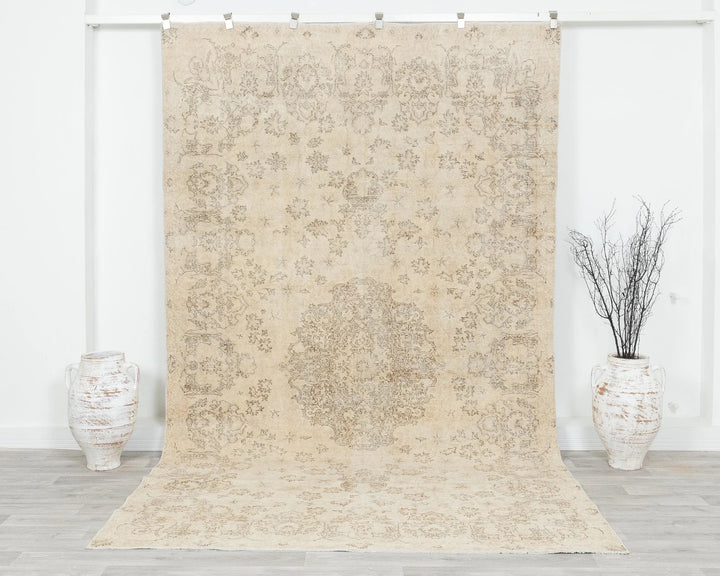 Multicolor Turkish Oushak Rug 6'2" x 10'5" Hand-Knotted | No. VR60458