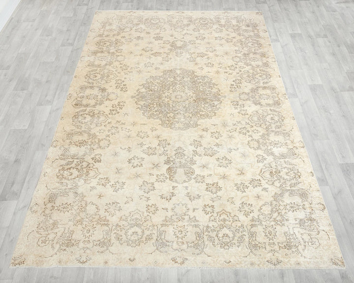 Multicolor Turkish Oushak Rug 6'2" x 10'5" Hand-Knotted | No. VR60458