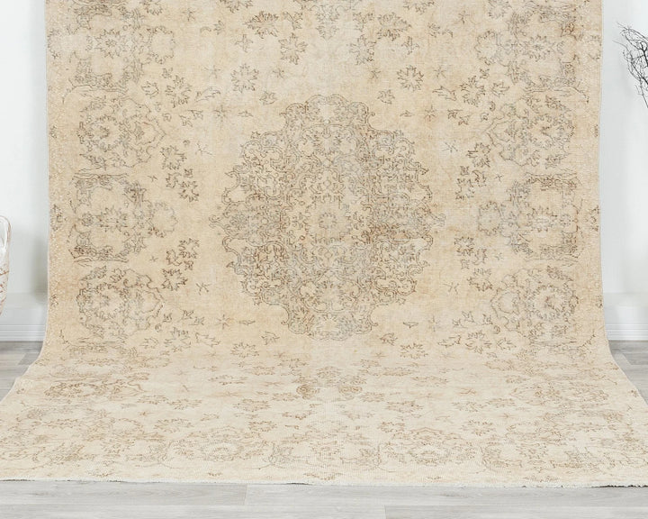 Multicolor Turkish Oushak Rug 6'2" x 10'5" Hand-Knotted | No. VR60458
