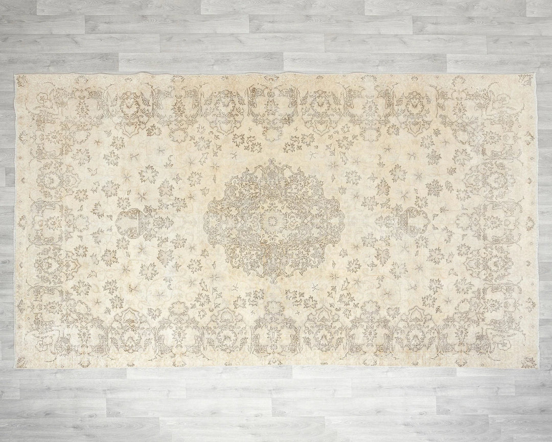 Multicolor Turkish Oushak Rug 6'2" x 10'5" Hand-Knotted | No. VR60458