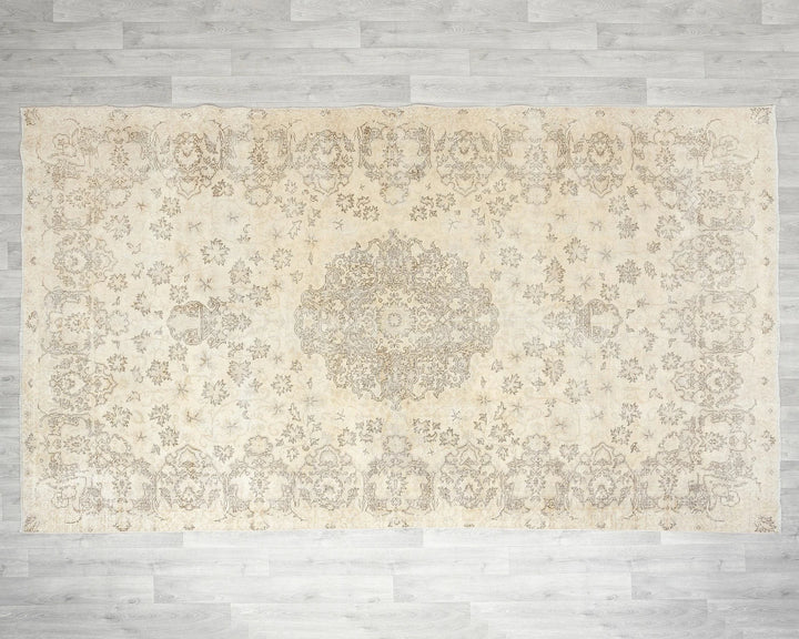 Multicolor Turkish Oushak Rug 6'2" x 10'5" Hand-Knotted | No. VR60458