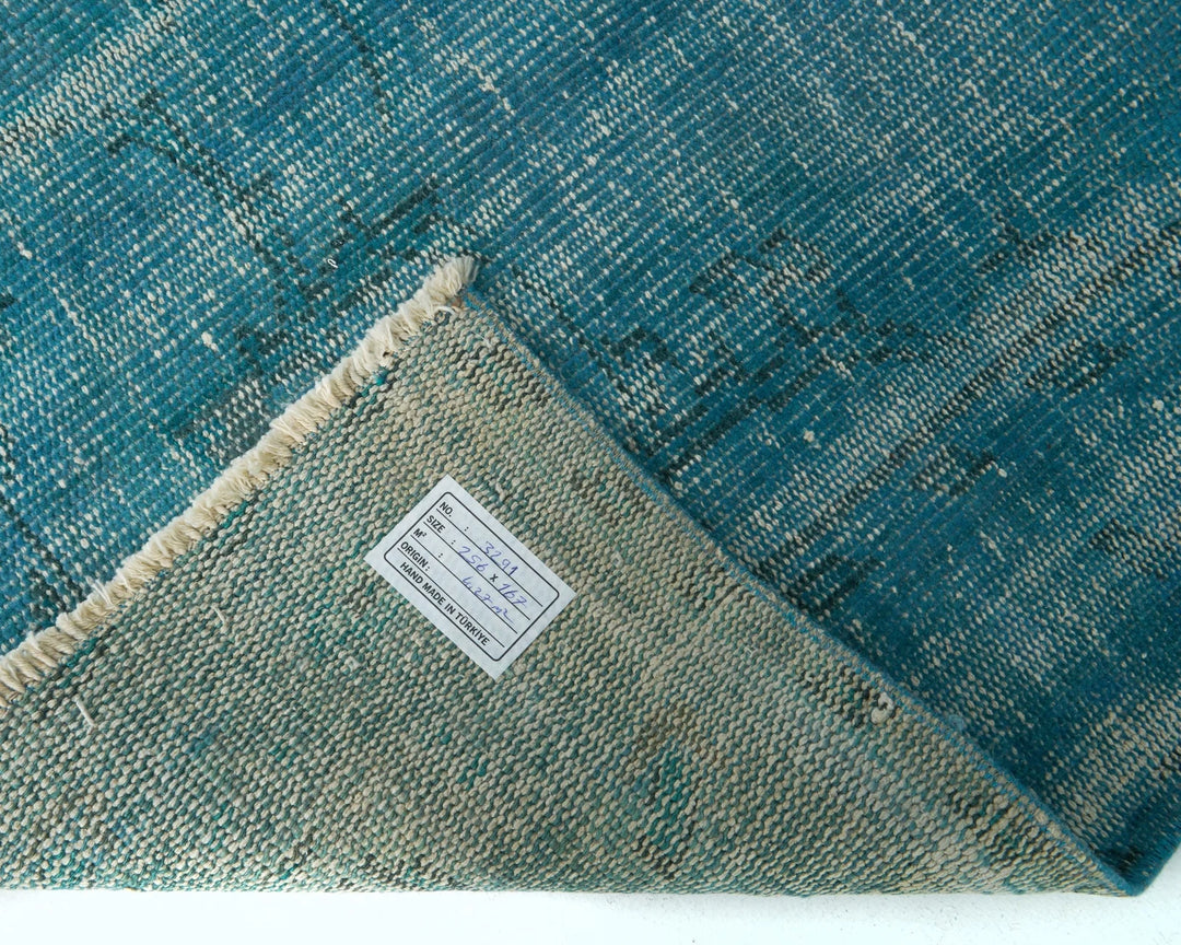 Blue Turkish Oushak Rug 8' 5" x 5' 6" Hand-Knotted | No. VR60644