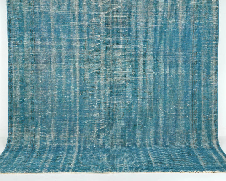 Blue Turkish Oushak Rug 8' 5" x 5' 6" Hand-Knotted | No. VR60644