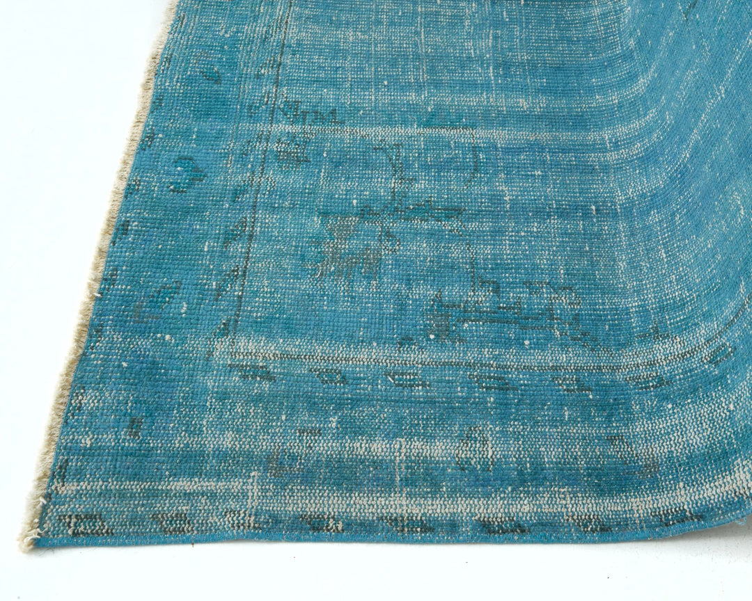 Blue Turkish Oushak Rug 8' 5" x 5' 6" Hand-Knotted | No. VR60644