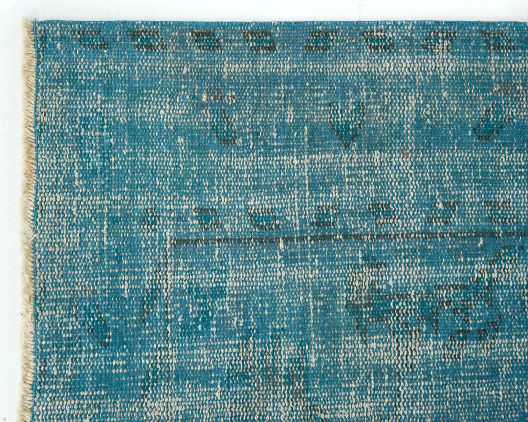 Blue Turkish Oushak Rug 8' 5" x 5' 6" Hand-Knotted | No. VR60644