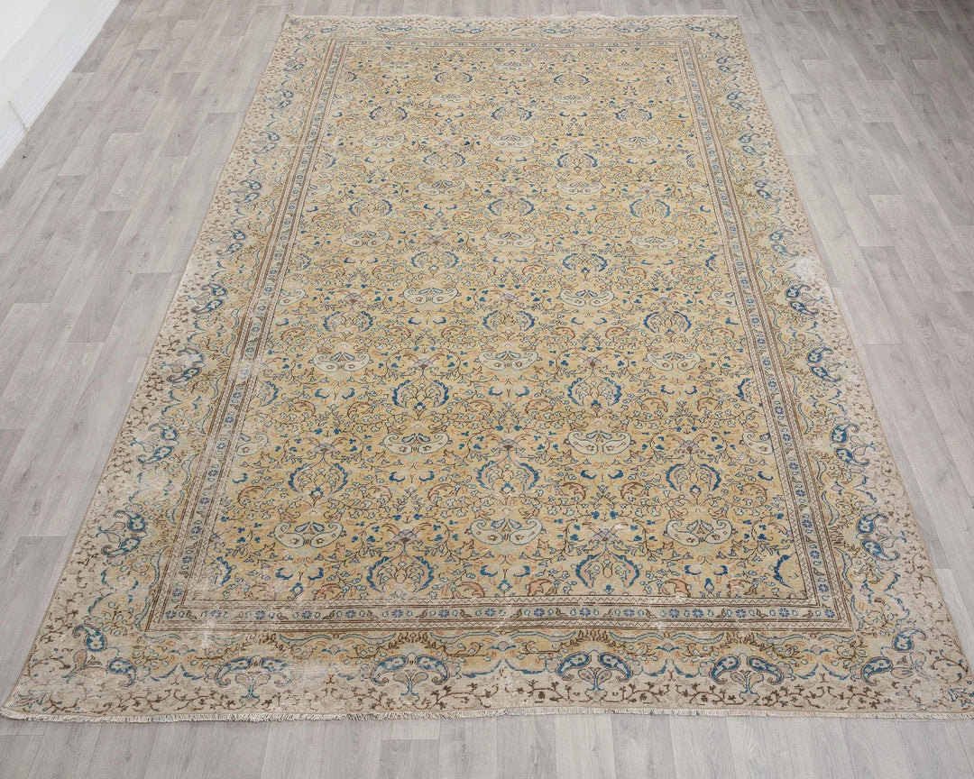 Multicolor Turkish Oushak Rug 7' 4" x 10' 6" Hand-Knotted | No. VR60721