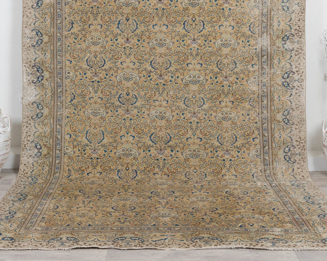 Multicolor Turkish Oushak Rug 7' 4" x 10' 6" Hand-Knotted | No. VR60721