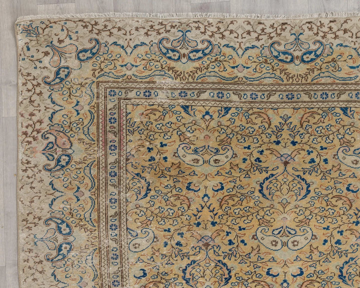 Multicolor Turkish Oushak Rug 7' 4" x 10' 6" Hand-Knotted | No. VR60721