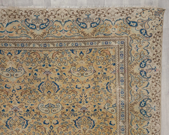 Multicolor Turkish Oushak Rug 7' 4" x 10' 6" Hand-Knotted | No. VR60721